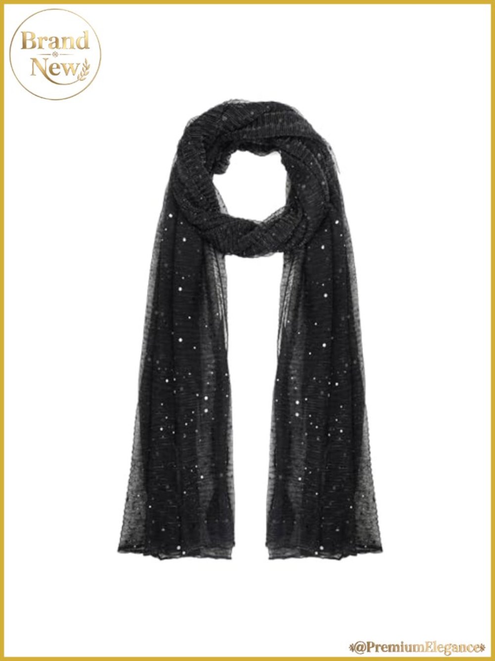 Silk Mesh Sequin Shawl Scarf Sheer Long Beach Glitter Evening Wrap Hijab